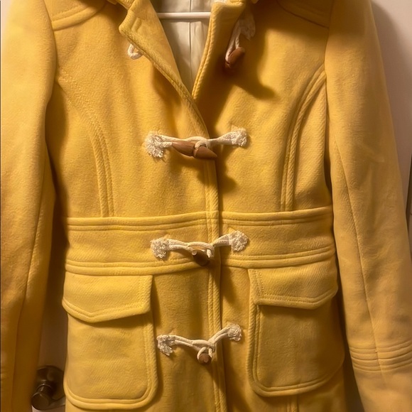 J. Crew Yellow Wool Toggle Coat - Picture 3 of 5
